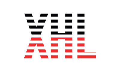 XHL three initial letter iconic line negative space minimal logo design vector template. monogram, abstract, wordmark, business, typography, minimalist, brand, company, flat, modern, unique, simple