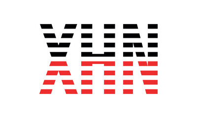 XHN three initial letter iconic line negative space minimal logo design vector template. monogram, abstract, wordmark, business, typography, minimalist, brand, company, flat, modern, unique, simple