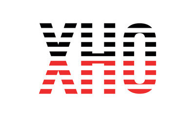 XHO three initial letter iconic line negative space minimal logo design vector template. monogram, abstract, wordmark, business, typography, minimalist, brand, company, flat, modern, unique, simple