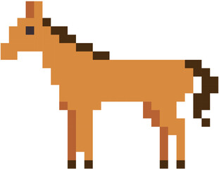 Obraz premium horse vector in pixels