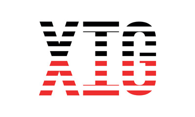 XIG three initial letter iconic line negative space minimal logo design vector template. monogram, abstract, wordmark, business, typography, minimalist, brand, company, flat, modern, unique, simple