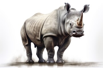 Obraz premium Rhino isolated on a white background