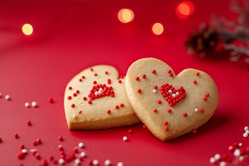 ホワイトデーをイメージしたクッキー（ハート・バレンタイン・愛・ラブ・スイーツ・カップル）