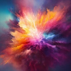 Colorful sky with clouds. Abstract background. 3d rendering illustration