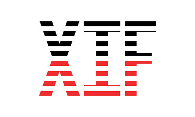 XIF three initial letter iconic line negative space minimal logo design vector template. monogram, abstract, wordmark, business, typography, minimalist, brand, company, flat, modern, unique, simple