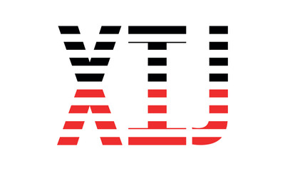 XIJ three initial letter iconic line negative space minimal logo design vector template. monogram, abstract, wordmark, business, typography, minimalist, brand, company, flat, modern, unique, simple