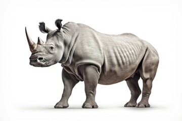 Fototapeta premium Rhino isolated on a white background