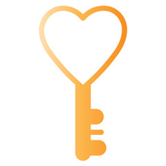Key Icon, gradien style icon vector illustration, Suitable for website, mobile app, print, presentation, infographic and any other project.