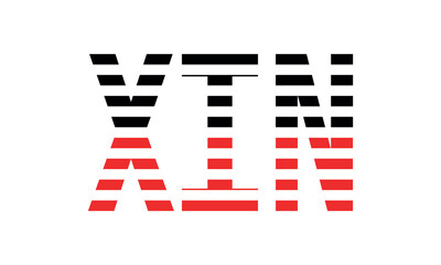 XIN three initial letter iconic line negative space minimal logo design vector template. monogram, abstract, wordmark, business, typography, minimalist, brand, company, flat, modern, unique, simple