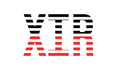 XIR three initial letter iconic line negative space minimal logo design vector template. monogram, abstract, wordmark, business, typography, minimalist, brand, company, flat, modern, unique, simple