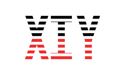 XIY three initial letter iconic line negative space minimal logo design vector template. monogram, abstract, wordmark, business, typography, minimalist, brand, company, flat, modern, unique, simple