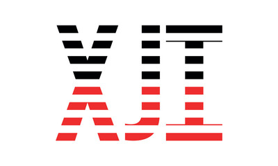 XJI three initial letter iconic line negative space minimal logo design vector template. monogram, abstract, wordmark, business, typography, minimalist, brand, company, flat, modern, unique, simple