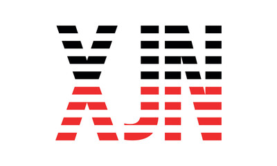 XJN three initial letter iconic line negative space minimal logo design vector template. monogram, abstract, wordmark, business, typography, minimalist, brand, company, flat, modern, unique, simple