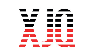 XJQ three initial letter iconic line negative space minimal logo design vector template. monogram, abstract, wordmark, business, typography, minimalist, brand, company, flat, modern, unique, simple