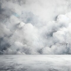 White Gunch Wall Background with smoke Effect Generative Ai