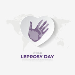 World Leprosy Day Background Vector Illustration