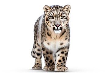 Fototapeta premium Snow Leopard isolated on a white background