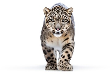 Obraz premium Snow Leopard isolated on a white background