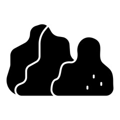 stone icon, rock icon