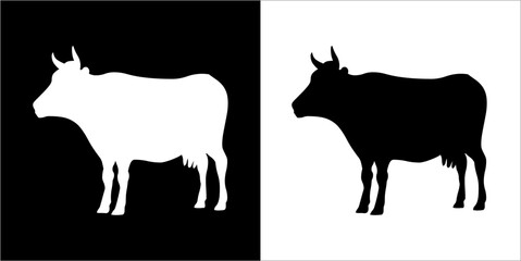  Illustration vector graphics of cow icon