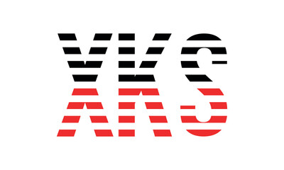 XKS three initial letter iconic line negative space minimal logo design vector template. monogram, abstract, wordmark, business, typography, minimalist, brand, company, flat, modern, unique, simple