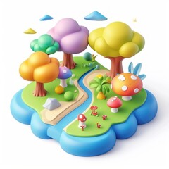 Obraz premium cartoon nursery background