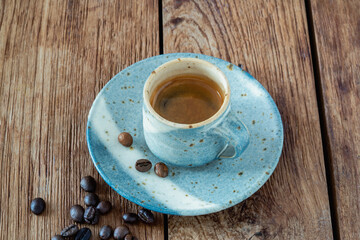 Obraz premium espresso crema in verschiedenen tassen old new 