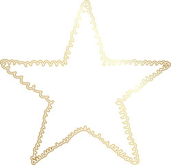 Fototapeta premium Golden stars icon drawing style
