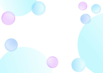 爽やかなバブルのような背景イラスト