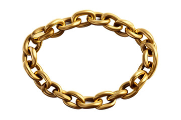 Jewel Gold Bracelet isolated on PNG Background. Generative Ai.