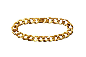 Jewel Gold Bracelet isolated on PNG Background. Generative Ai.
