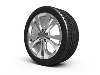 Fototapeta premium 3d render Automobile Tires (clipping path)