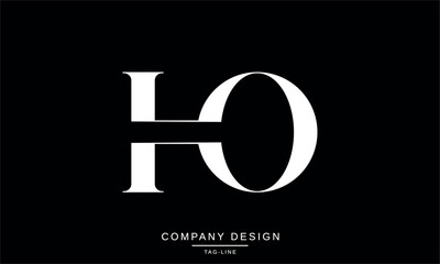 HO, OH, Abstract Letters Logo Monogram