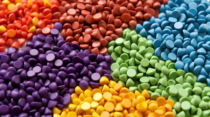 Lots of candy drops, a huge palette of colors and flavors.
