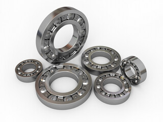 3d render Ball Bearing (Clipping path)
