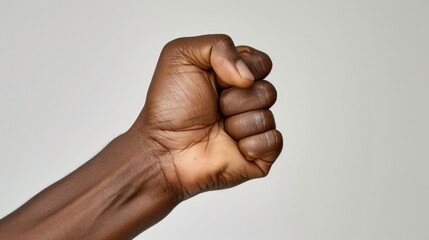 Hand forming a soft fist, shiny skin generative ai