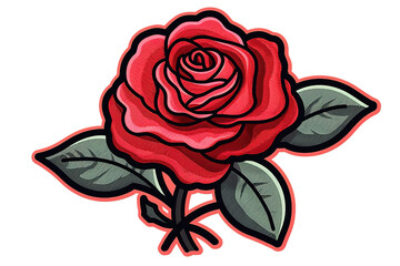 Blooming Beauty Captivating Rose Blossom isolated on PNG Background. Generative Ai.