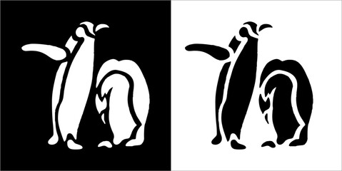  Illustration vector graphics of penguin icon