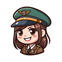 BEAUTIFUL FEMALE PILOTS ILLUSTRATION CARTOON VECTOR