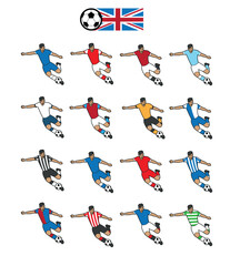 United Kingdom soccer teams set vector illustration - 711559917
