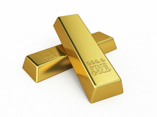 Gold Bars render (clipping path)
