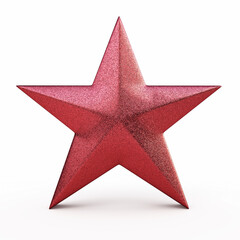 Red Star render (isolated on white and clipping path)
