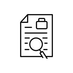 Curriculum vitae outline icons, minimalist vector illustration ,simple transparent graphic element .Isolated on white background