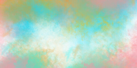 Abstract blue sky Watercolor background, Illustration, texture for design.Background with clouds on blue sky. Beautiful cloudscape with natural white tiny clouds,shiny and bright colorful background