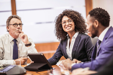 Corporate meeting and presentation with diverse colleagues. Cape Town, South Africa