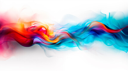 Bright abstract background with curved multicolored design waves. Combination of different colors. Background for presentations. Color visualization of energy flow