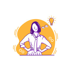 Idea Thinker - Flat Design