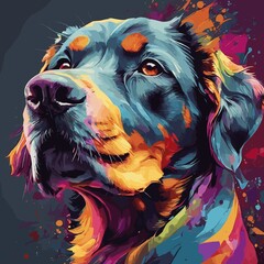 illustration abstract dog	