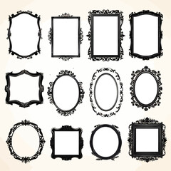 Grunge black vector box art on white background Generative Ai