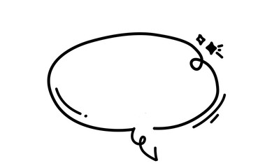 handwritten speech bubbles(black line, no painting)